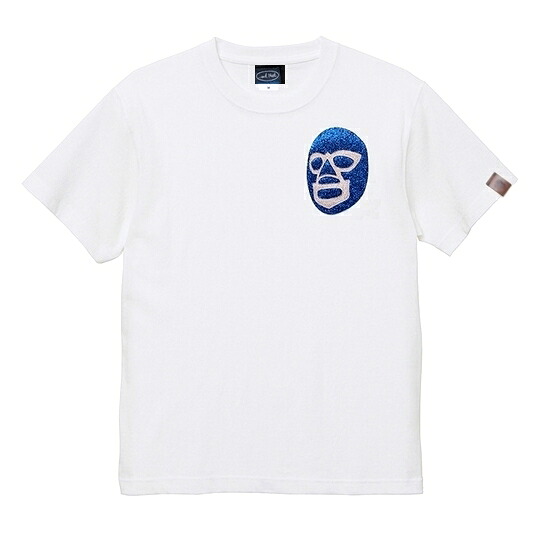 カラー選択可能!!【...andMeat.】アンドミート ルチャリブレ マスクマン プロレス メンズ レディース 半袖Tシャツ 刺繍 ラメTシャツ ブラック　ホワイト　グレー