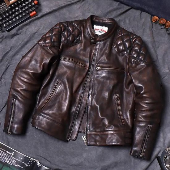 楽天市場】レザージャケット 上品 アメカジ 本革 馬革 ユーズド