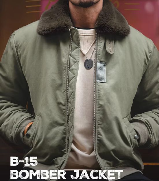 希少/ビッグサイズ✨フライトジャケット　B-15 ホースハイド　馬革　46 楽天市場】B-15フライトジャケット 本革 メンズ ウール 襟