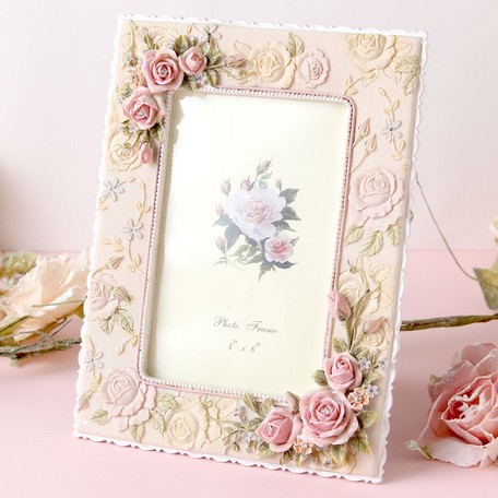 楽天市場】ローズフォトフレーム ピンク 【薔薇雑貨 ローズ雑貨 姫系