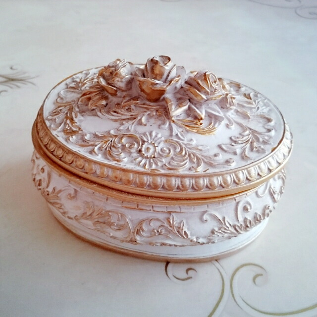 楽天市場】ゴールドローズ 小物入れ オーバルクラシック アンティーク