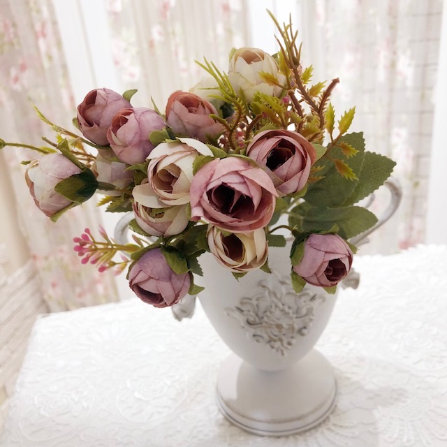 楽天市場】アーティフィシャルフラワー ローズブーケ（7束） 【薔薇