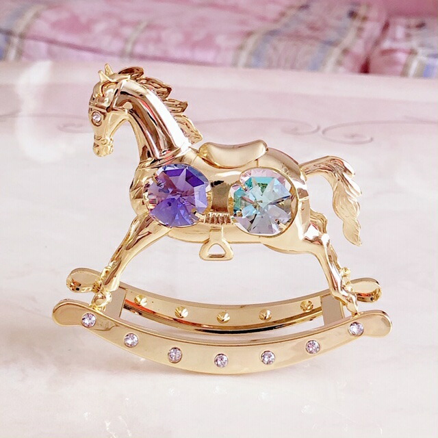 楽天市場 スワロフスキー 木馬 キラキラ小物 インテリア雑貨 置物 ギフト プレゼント お祝い プリンセス アンロゼ 楽天市場店