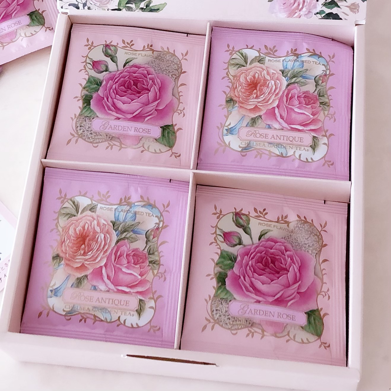 チェルシーガーデンティー 浅紅色ティースーベニア 袋経費 バラ雑貨 ローズ 御茶 ギフト 音物 薔薇の紅茶 Doorswindowsstairs Co Uk