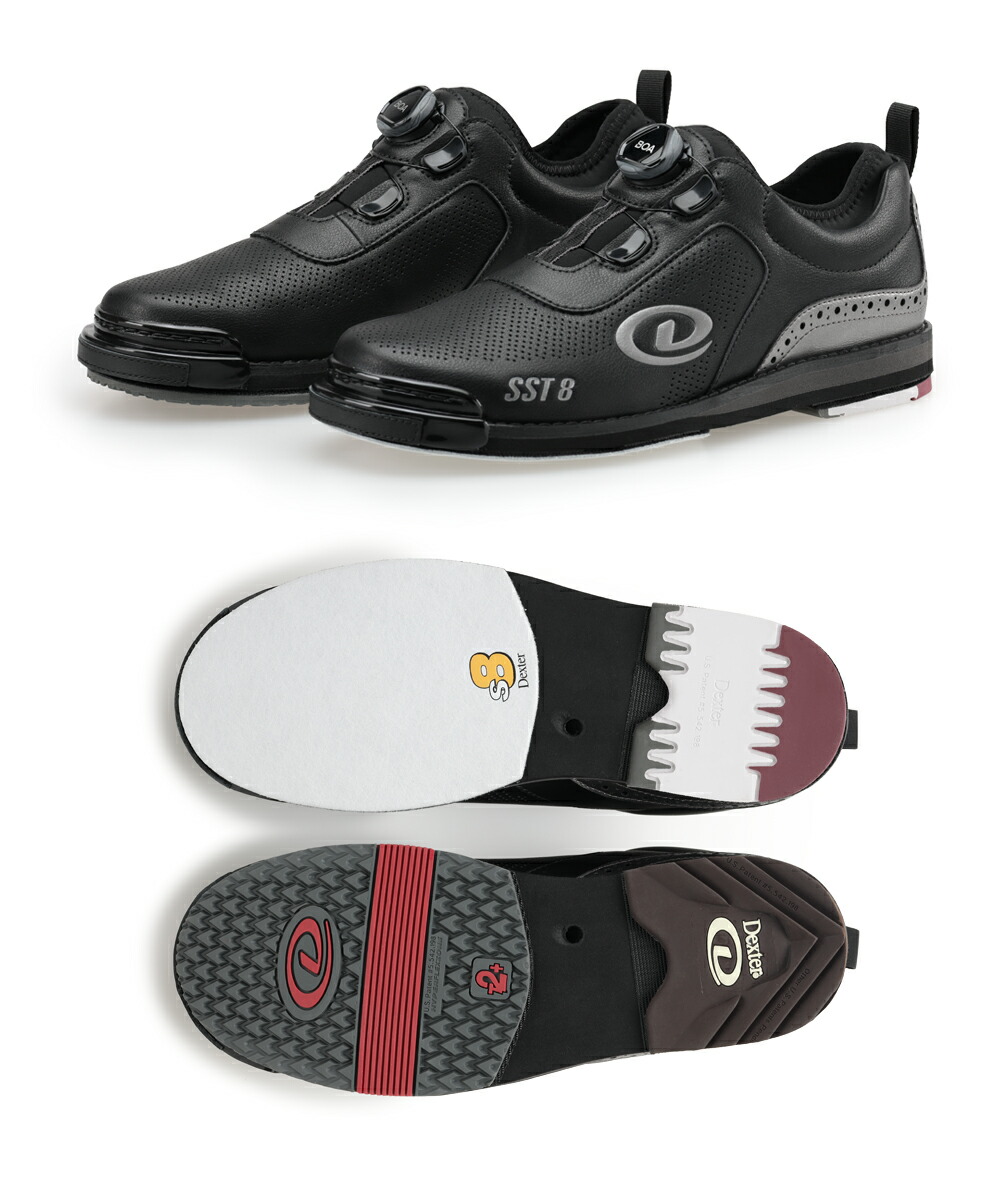 【美品】Dexter ボウリングシューズ SST8 Pro BK/BL 日本限定モデル】プロモデル用のTPUがいよいよ「SST8」に初登場