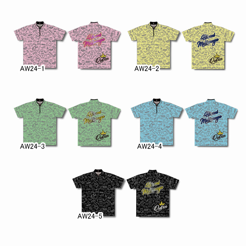 【受注生産品】【ABS】2024チームクイーンウェアAW24-1～AW24-5(ネーム無し)ネコポス・メール便可｜ボウリングショップ　ＡＮＡＮ