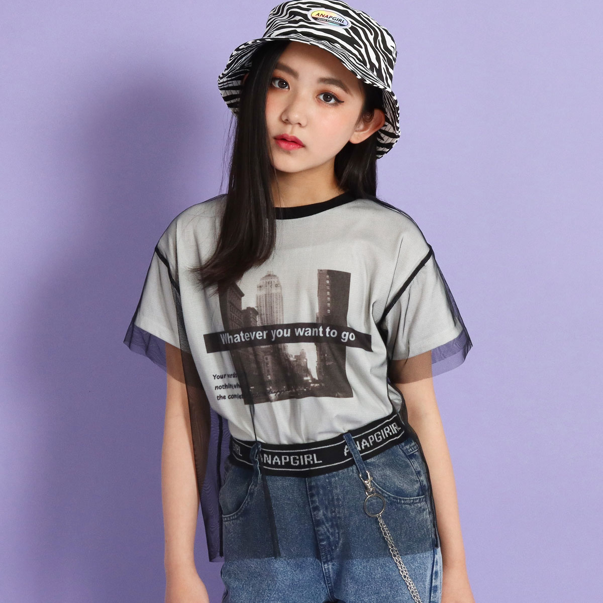 楽天市場 50 Off Anap Girl アナップガール シティ転写チュール重ねトップス ガール 春夏 トップス Tシャツ 中学生 ファッション ティーンズ 韓国 ブラック ホワイト S M Tシャツ Anap 楽天市場店