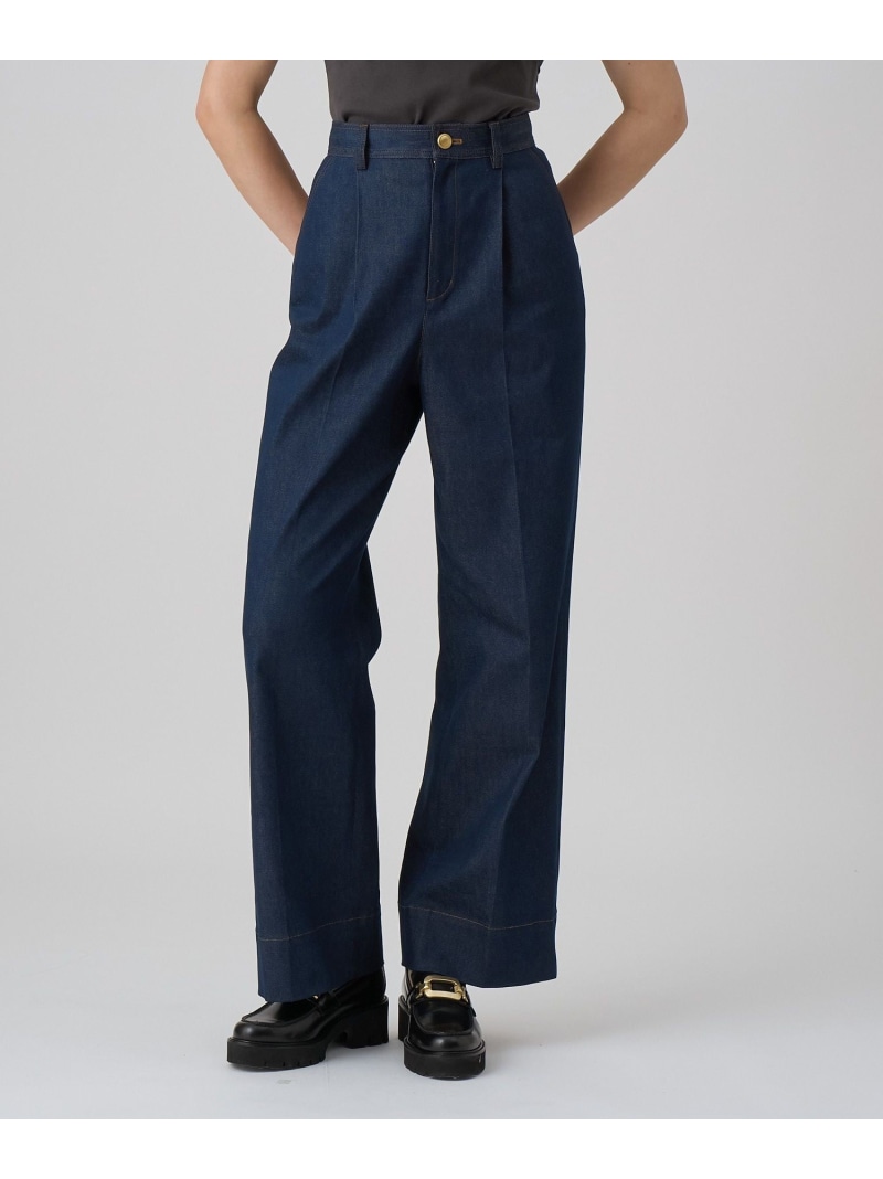 【SALE／40%OFF】【セットアップ対応商品】デニムライクタックパンツ ANAYI アナイ パンツ その他のパンツ ブラック ネイビー ホワイト【RBA_E】【送料無料】[ Fashion]｜ANAYI