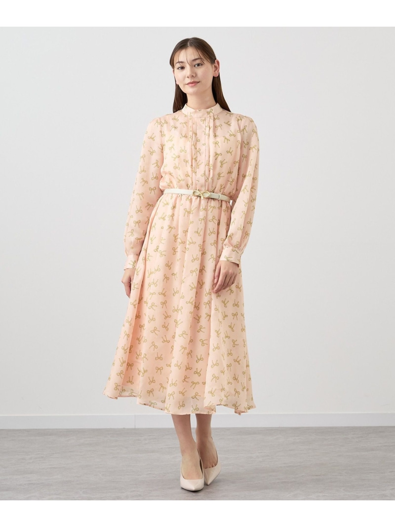 美品！Rene メッシュワンピース　36 美品】Rene ノースリーブドレスワンピース 襟付き 36 チェック