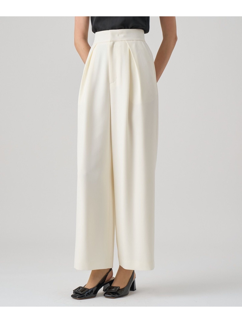 【SALE／30%OFF】【セットアップ対応商品】ダブルクロスタックワイドパンツ ANAYI アナイ パンツ その他のパンツ ブラック ホワイト【RBA_E】【送料無料】[ Fashion]｜ANAYI