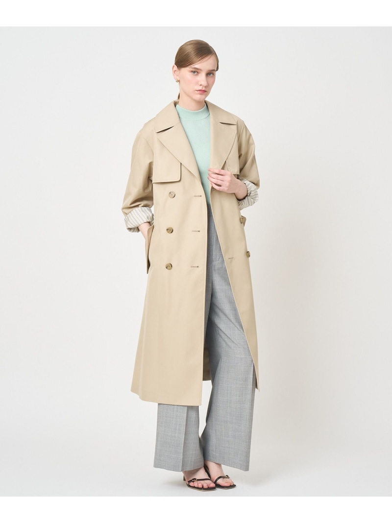 撥水ツイルトレンチコート ANAYI アナイ ジャケット・アウター トレンチコート ベージュ ネイビー ピンク【送料無料】[ Fashion]