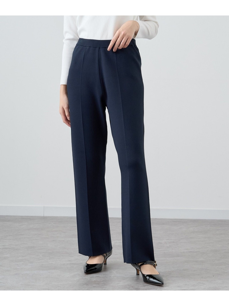 【SALE／50%OFF】【セットアップ対応商品】レーヨンナイロンニットパンツ ANAYI アナイ パンツ その他のパンツ ネイビー ブラック【RBA_E】【送料無料】[ Fashion] 12,887円