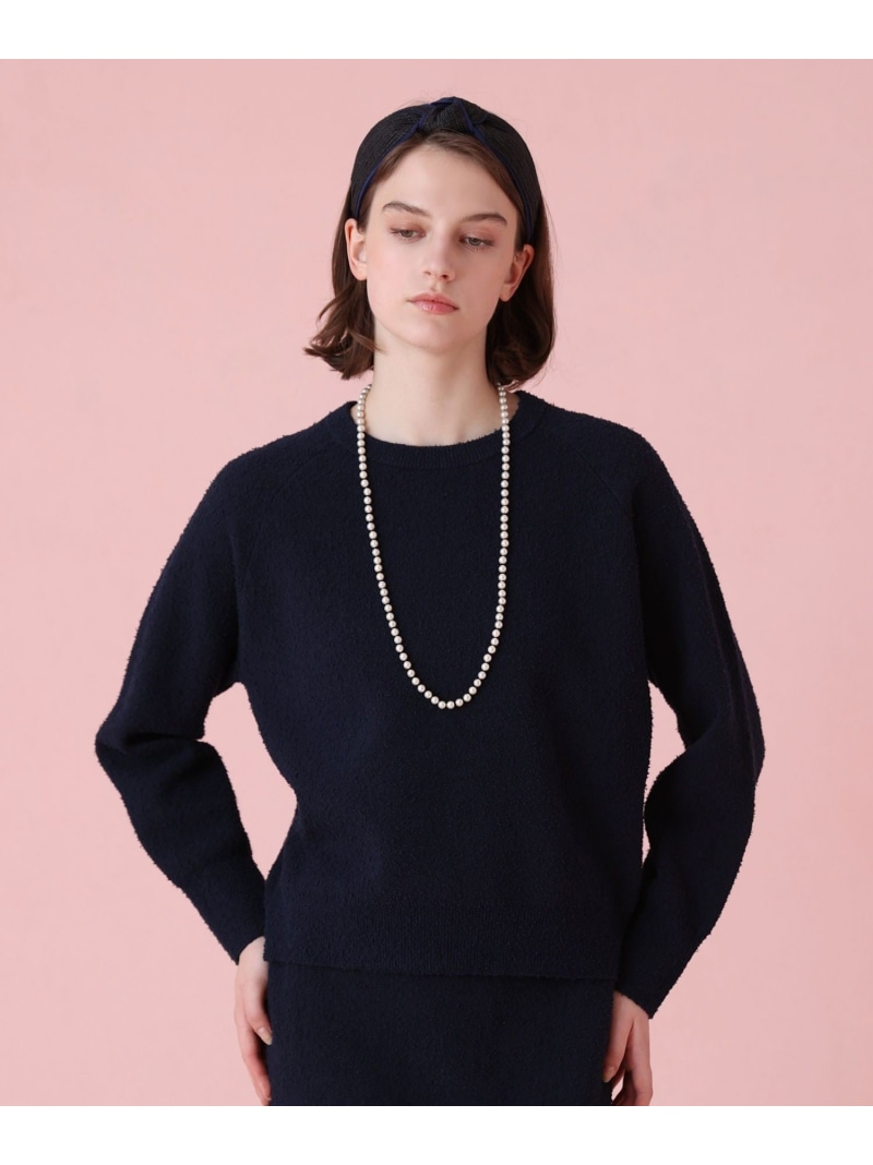 【SALE／40%OFF】【セットアップ対応商品】ネップスムースクルーネック プルオーバー ANAYI アナイ トップス ニット ネイビー ベージュ【RBA_E】【送料無料】[ Fashion] 13,490円