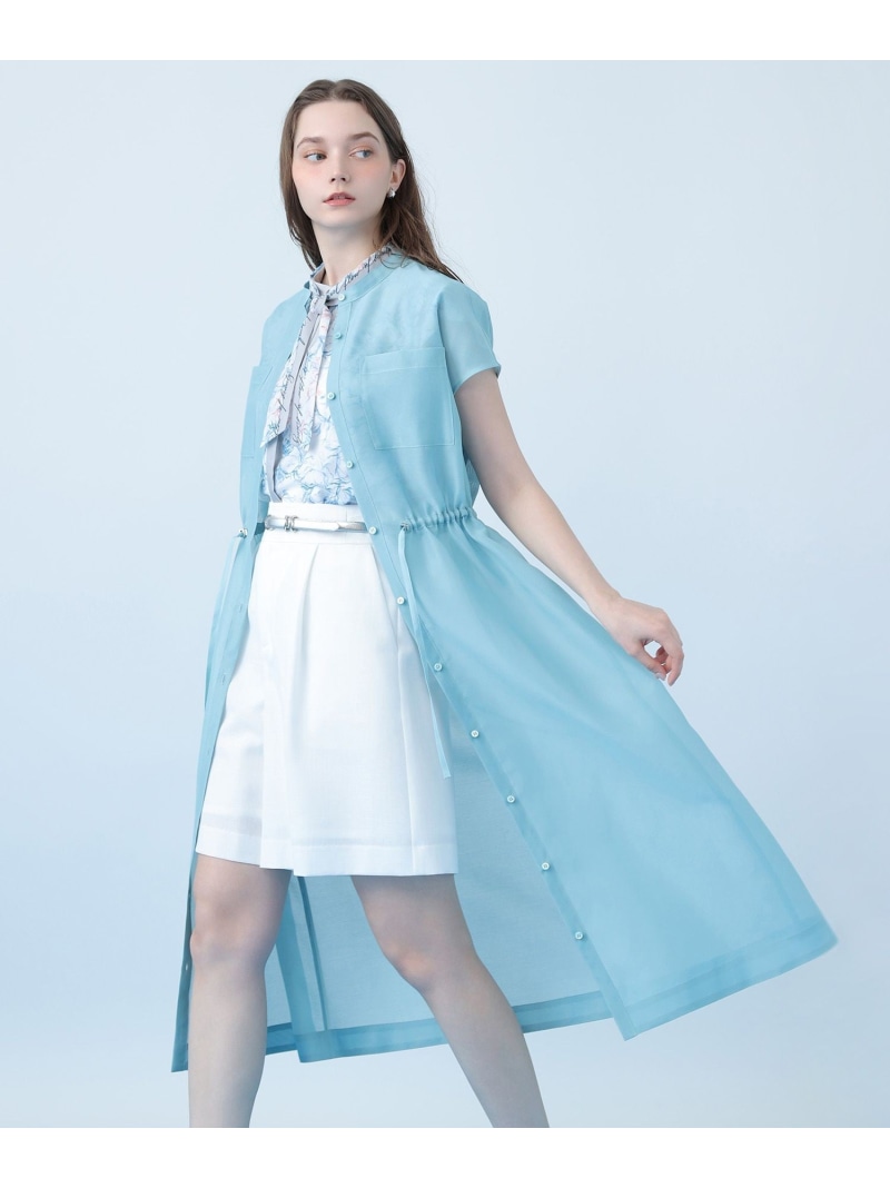 オーガンジードロストジレ ワンピース ANAYI アナイ ワンピース・ドレス シャツワンピース ネイビー ブルー【送料無料】[ Fashion]｜ANAYI 32,175円