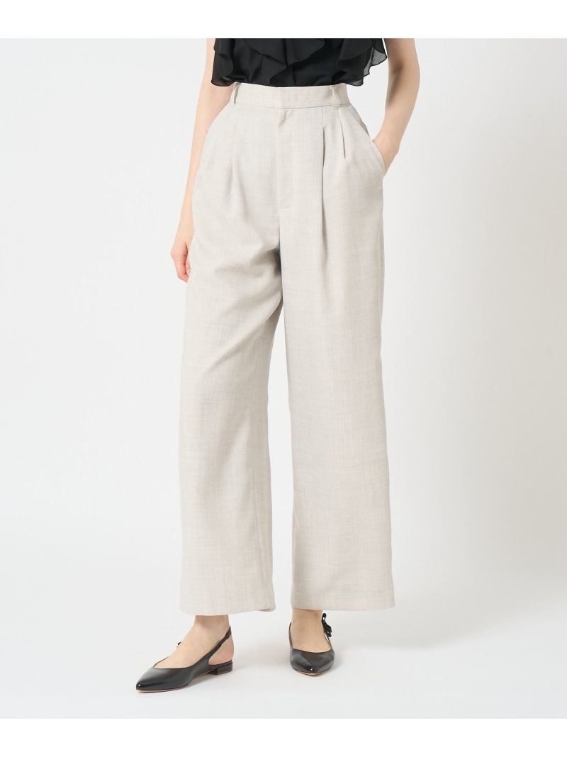 【SALE／40%OFF】【セットアップ対応商品】リネンライクビエラタックパンツ ANAYI アナイ パンツ その他のパンツ ホワイト ベージュ ブラウン【RBA_E】【送料無料】[ Fashion]