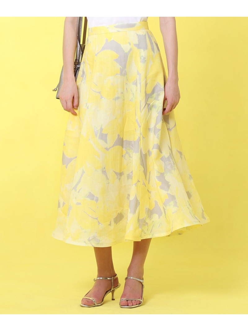 【SALE／40%OFF】transparent プリント リネンスカート ANAYI アナイ スカート その他のスカート イエロー【RBA_E】【送料無料】[ Fashion] 19,958円