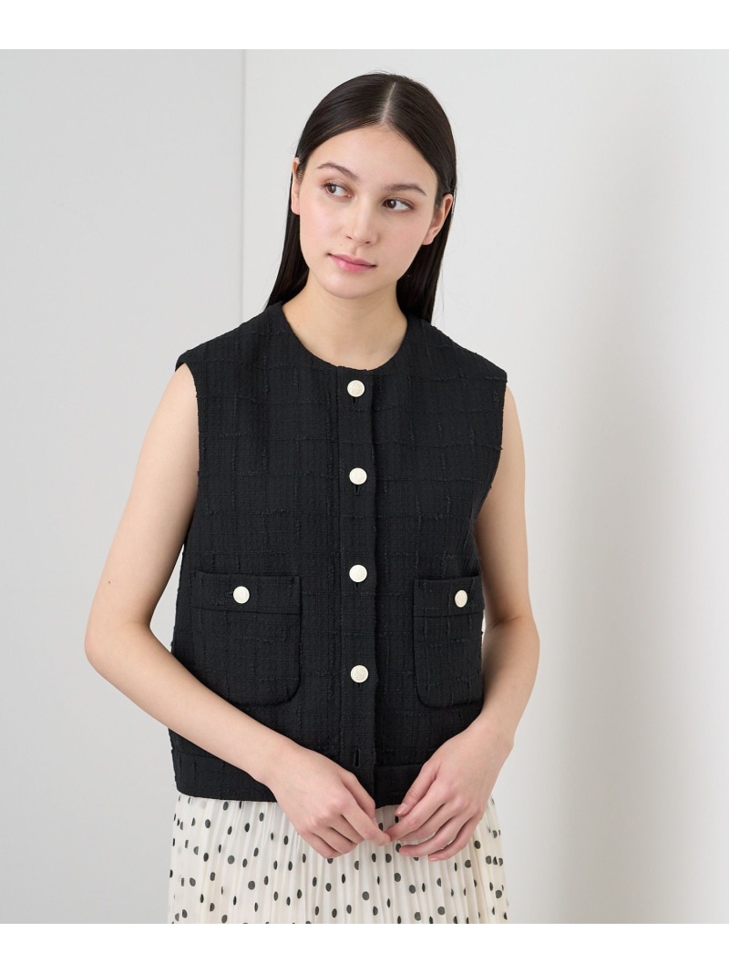 【SALE／50%OFF】【セットアップ対応商品】スラブツイードクルージレ ANAYI アナイ ジャケット・アウター その他のジャケット・アウター ブラック ホワイト【RBA_E】【送料無料】[ Fashion]
