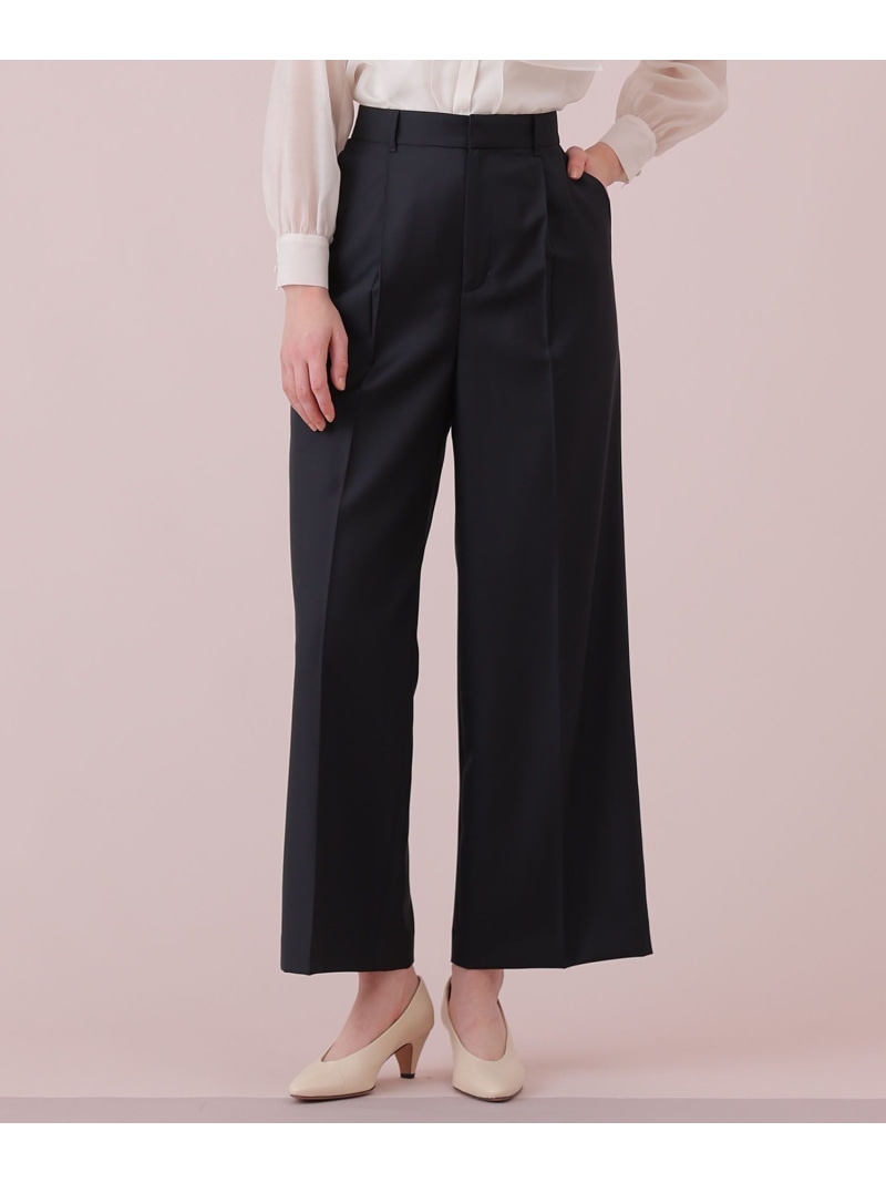【セットアップ対応商品】ウールツイルタックパンツ ANAYI アナイ パンツ その他のパンツ グレー ネイビー【送料無料】[ Fashion]