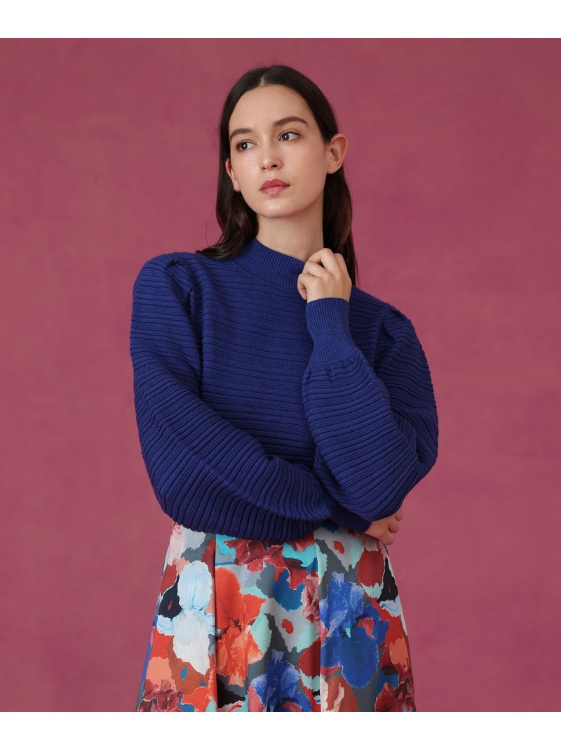 【SALE／30%OFF】リップルタックパフ プルオーバー ANAYI アナイ トップス ニット ブラック ホワイト レッド ブルー【RBA_E】【送料無料】[ Fashion]