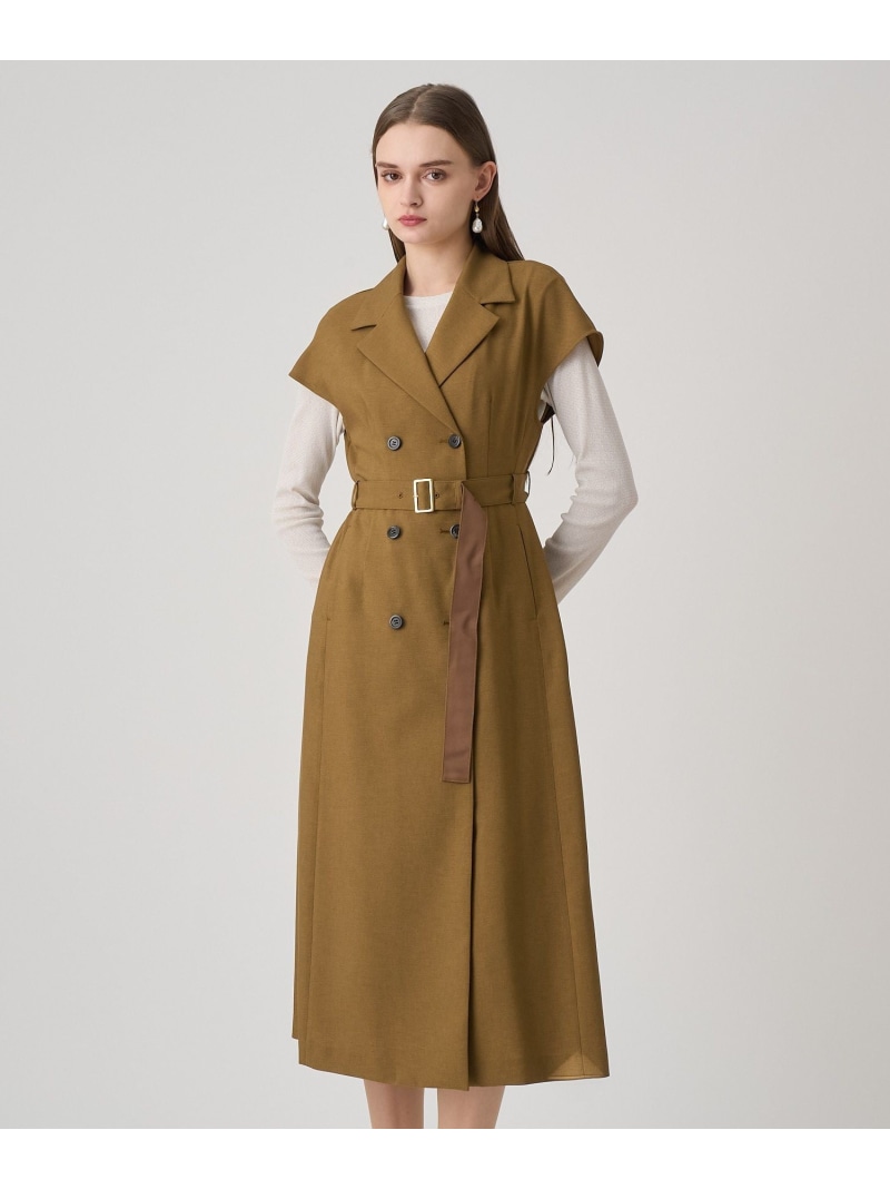 【SALE／30%OFF】スラブオックスフレンチスリーブワンピース ANAYI アナイ ワンピース・ドレス ワンピース ブラウン ブラック【RBA_E】【送料無料】[ Fashion] 29,029円