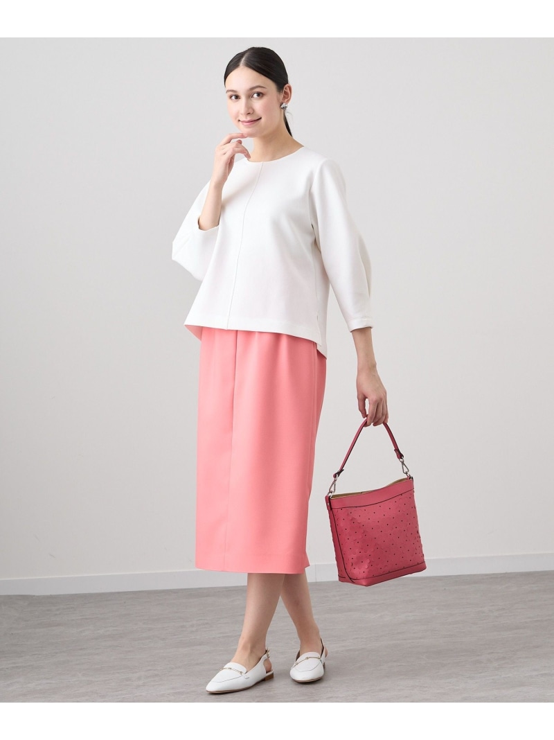 【SALE／50%OFF】ダンボールニットプルオーバー ANAYI アナイ トップス カットソー・Tシャツ ホワイト ブラック【RBA_E】【送料無料】[ Fashion]