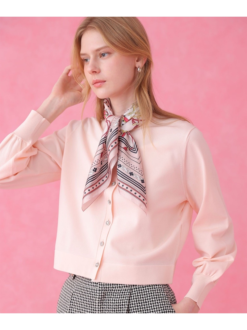 ベルトモチーフプリントスカーフ ANAYI アナイ ファッション雑貨 スカーフ・バンダナ ピンク【送料無料】[ Fashion]