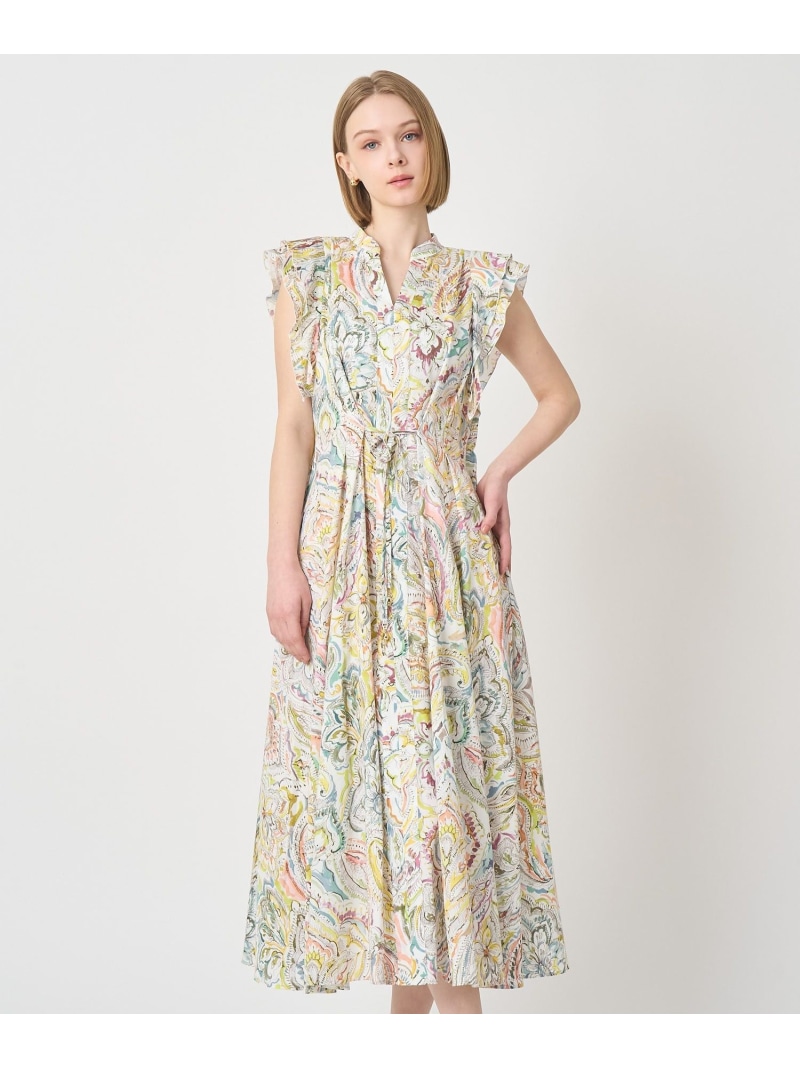 【SALE／30%OFF】ペイントペイズリープリントフレア ワンピース ANAYI アナイ ワンピース・ドレス ワンピース ピンク【RBA_E】【送料無料】[ Fashion]｜ANAYI 31,532円