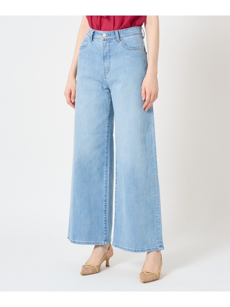 ストレッチデニムワイドパンツ ANAYI アナイ パンツ その他のパンツ ブルー【送料無料】[ Fashion]｜ANAYI