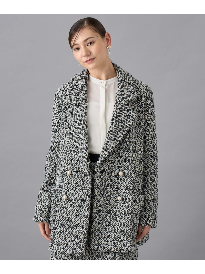 楽天市場】スラブハウンドトゥース トッパーコート TOMORROWLAND