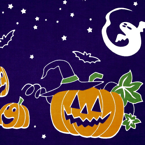 楽天市場 21年再入荷 手ぬぐい Pumpkin Night 紫 ハロウィン Halloween ジャック オ ランタン かぼちゃ おばけ 横柄 てぬぐい 手ぬぐい 染の安坊
