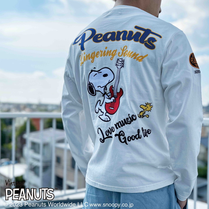 新品　NEW ERA SNOOPY PEANUTS プリント 長袖シャツ 長袖 オーバーサイズド コットン Tシャツ PEANUTS ピーナッツ