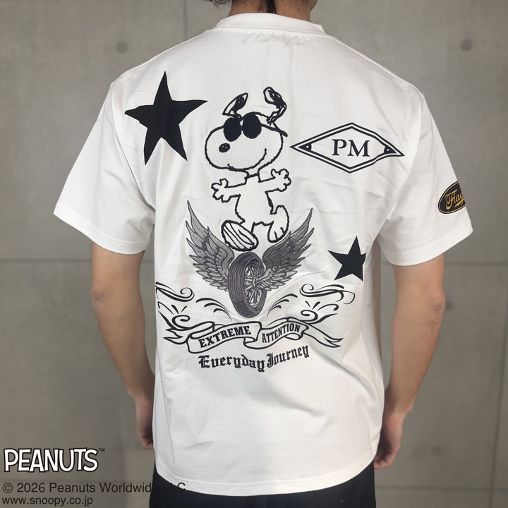 FLAG STAFF SNOOPY コラボ 半袖 Tシャツ 462022 フラッグスタッフ スヌーピー TEE 刺繍