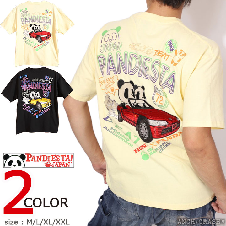 HONDA×PANDIESTA BEATシャツ ネオンサイン 半袖Tシャツ 585508 パンディエスタ ホンダ ポケット