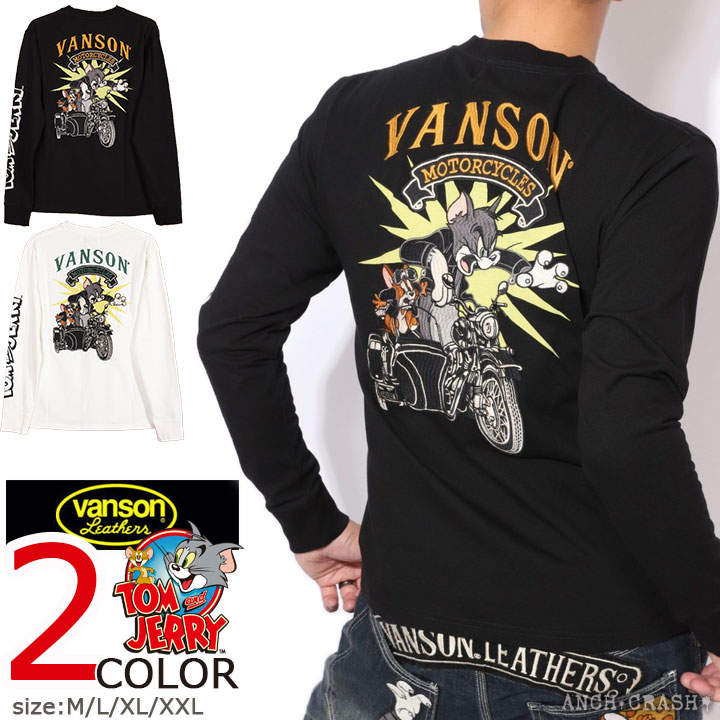 バンソン VANSON×トムとジェリー ファイヤースカル 刺繍 長袖シャツ L 楽天市場】バンソン VANSON × TOM AND JERRY トムとジェリー