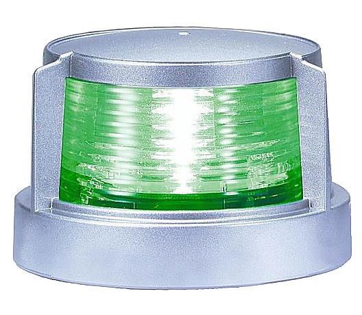 LED 航海灯 げん灯 第2種 右舷 緑色 小糸製作所 MLR-4AB2S シルバー 小型船舶 JCI検査 検定品 39|AMA 錨屋マリンギア 店