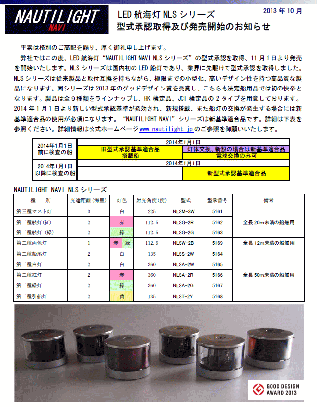 LED 航海灯 マスト灯 小型船舶 JCI検査 第3種 伊吹工業 NLSM-3W 検定品