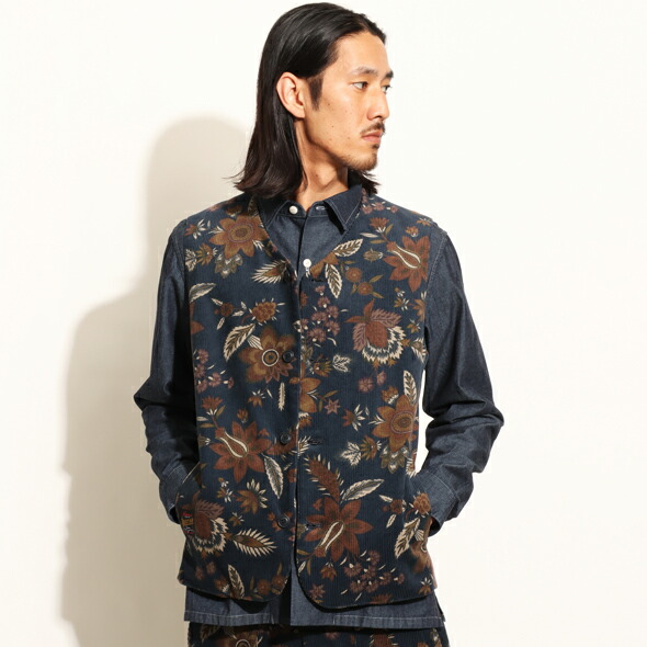 (回転子) ROTAR Corduroy Botanical Vest rt2472024 トップス-ベスト・ジレ-メンズファッション