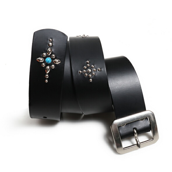 (ローター) ROTAR Buttero leather Studs Belt rt2489015