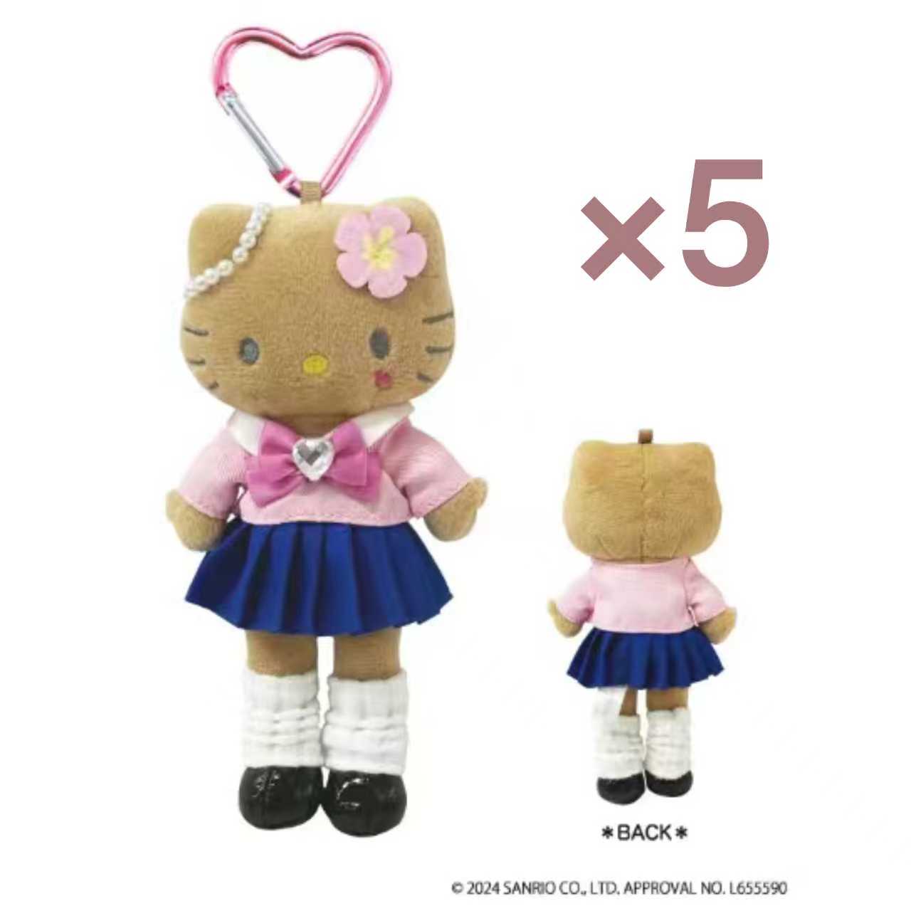（貨物輸送無料）5個書き割り サンリオキャラクターズ 日暈キティ スタイルアップマスコット コギャル KT55-06 （日焼） 4571542991423