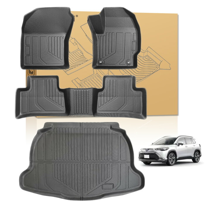 トヨタ カローラクロス 10系 対応 フロアマット カーマット ラゲッジマット COROLLA CROSS 2WD 専用設計 トランクマット 3D立体カーマット TPE素材 防水 防汚 防傷 アクセサリー カスタムパーツ 保護パーツ カー用品｜Ancomiyi