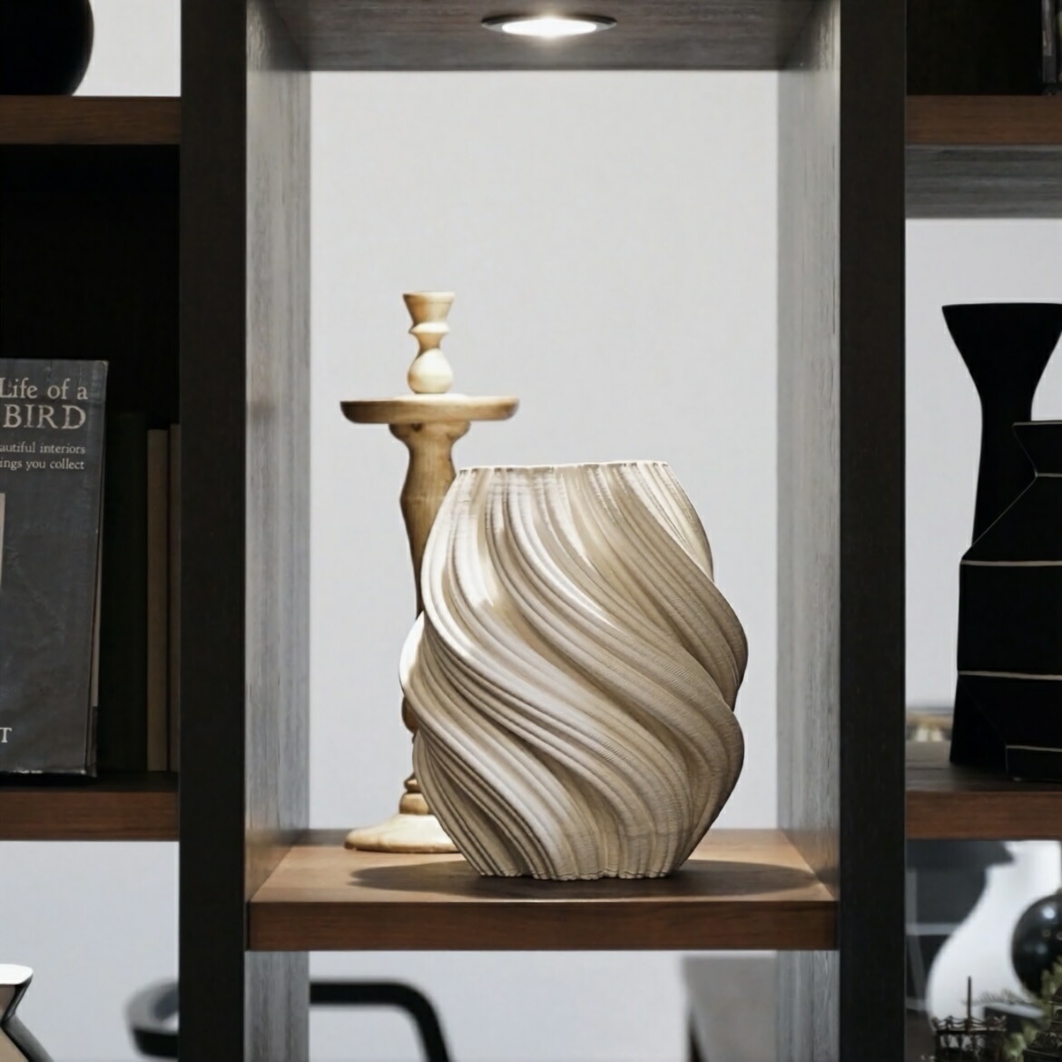 葉山家具　葉山ガーデン　ツイストデザイン フラワーベース　オブジェ 葉山家具 葉山ガーデン ツイストデザイン フラワーベース オブジェ