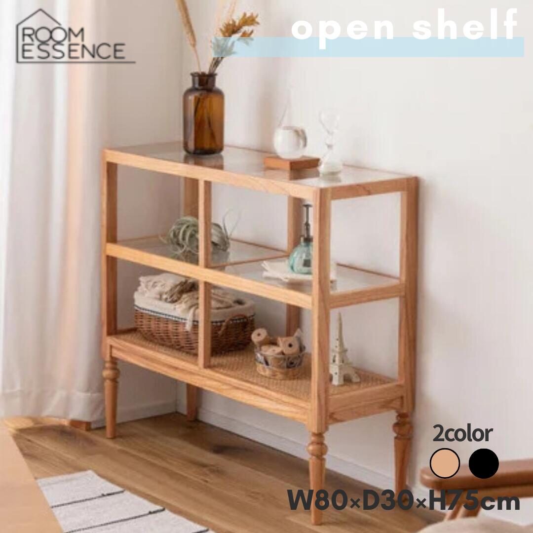 東谷 Open shelf ナチュラル オープンシェルフ 天然木とガラス天板 PM-513