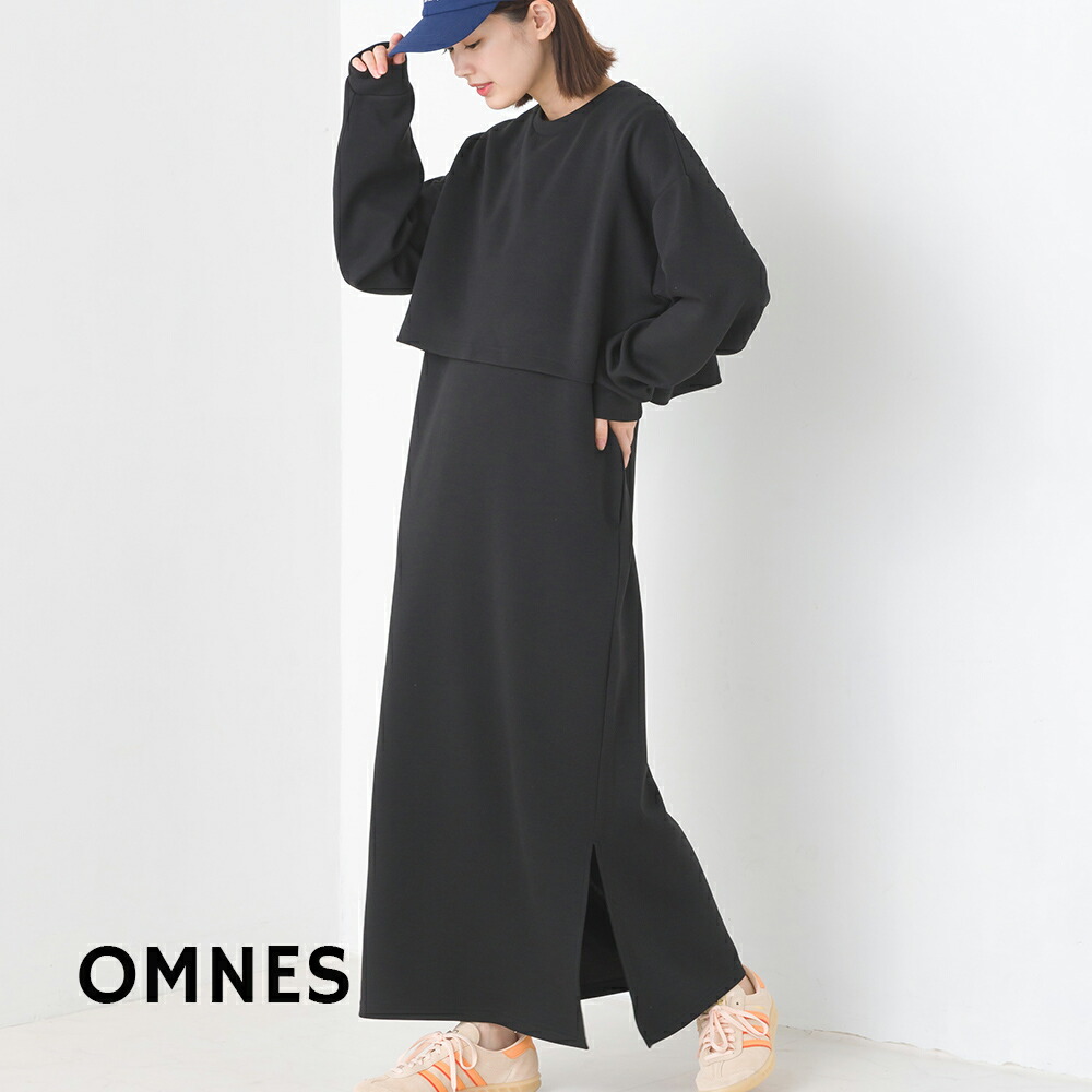 anuke ギャザースウェットワンピース　黒38 anuke（アンヌーク）の「Gather Sweat Onepiece（ワンピース）」 - WEAR