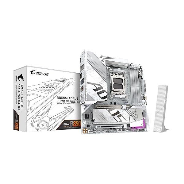 【貨物輸送無料】B850M AORUS ELITE WIFI6E ICE - AMD Ryzen 用 白いこと色 MicroATX 優良ゲーミングマザーボー