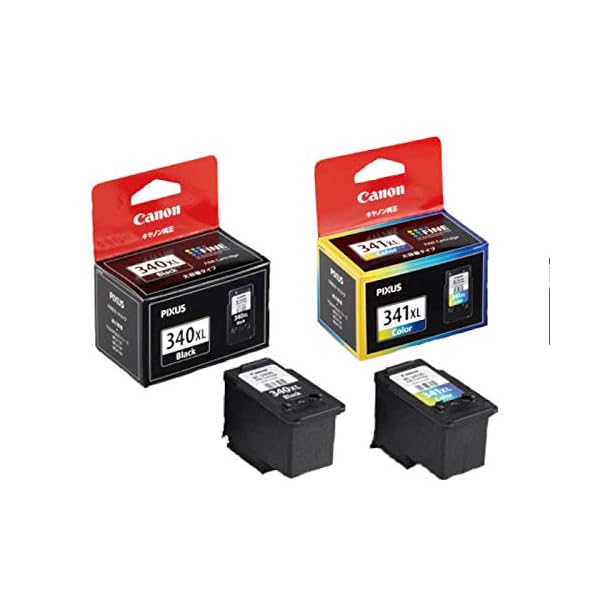 【貨物輸送無料】【純然たる品】CANON FINE薬莢 BC-340XL(大静電容量黒いこと) + BC-341XL(大静電容量3色ハラ