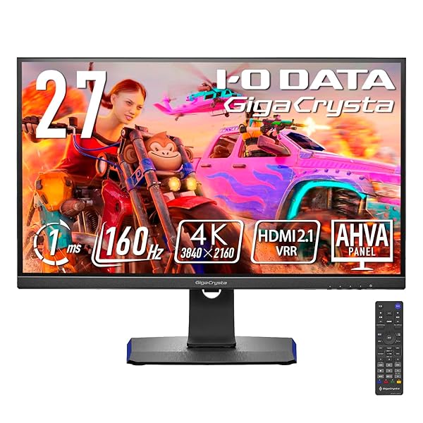 【貨物輸送無料】IODATA ゲーミングモニター 27in GigaCrysta 160サイクル 1ms AHVAダイアログボックス (HDMI2.1/4K/なおなお書き5/HDMI×2/D