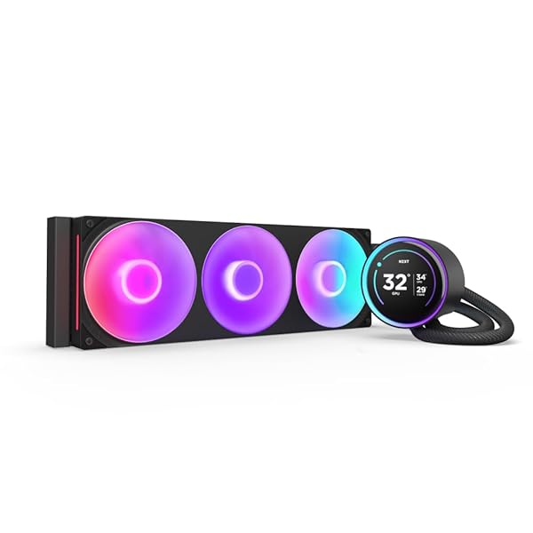【貨物輸送無料】Kraken Elite 360 RGB v2 Black 飾り気の無い水冷中央処理装置空調設備 RL-KR36E-B2 FN2386