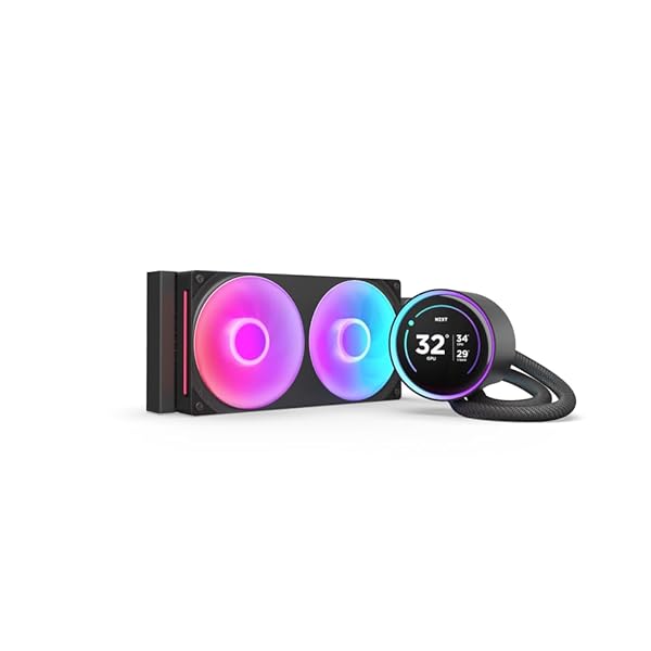 【貨物輸送無料】Kraken Elite 240 RGB v2 Black 飾り気の無い水冷中央処理装置空調設備 RL-KR24E-B2 FN2382
