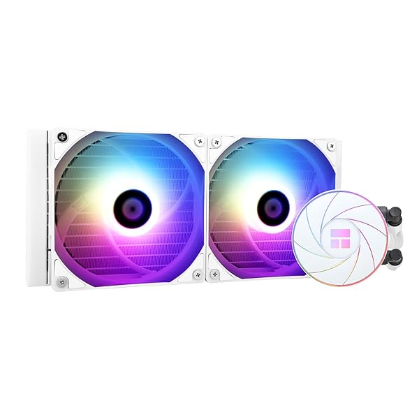 【貨物輸送無料】AQUA ELITE 240 WHITE ARGB 水冷中央処理装置冷房装置、240冷やかす列大きさ、120粍 PWM気違い×2、S-FDBベ