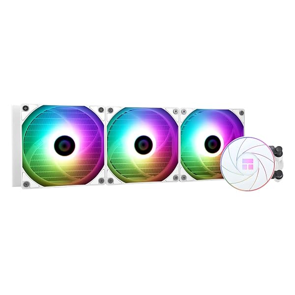 【貨物輸送無料】AQUA ELITE 360 WHITE ARGB 水冷中央処理装置冷房装置、360冷やかす列大きさ、120粍 PWM気違い×3、S-FDBベ